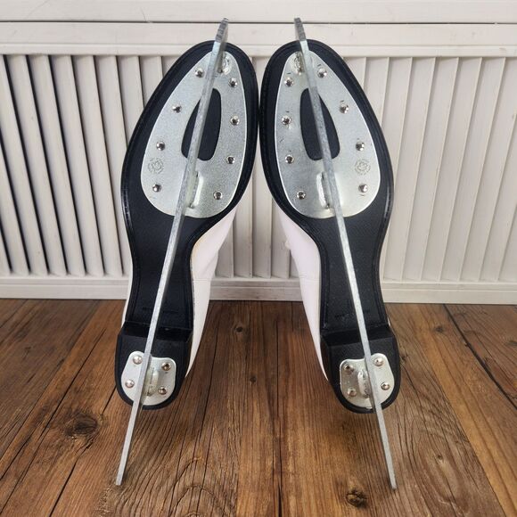 VTG American Rocket Figure Skates Style 520 Womens Sz 10 White Vinyl Athletic - Picture 9 of 11
